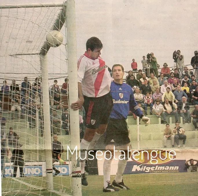 Postal del gol de Capria a River en Paraná. Gentileza: @museotatengue