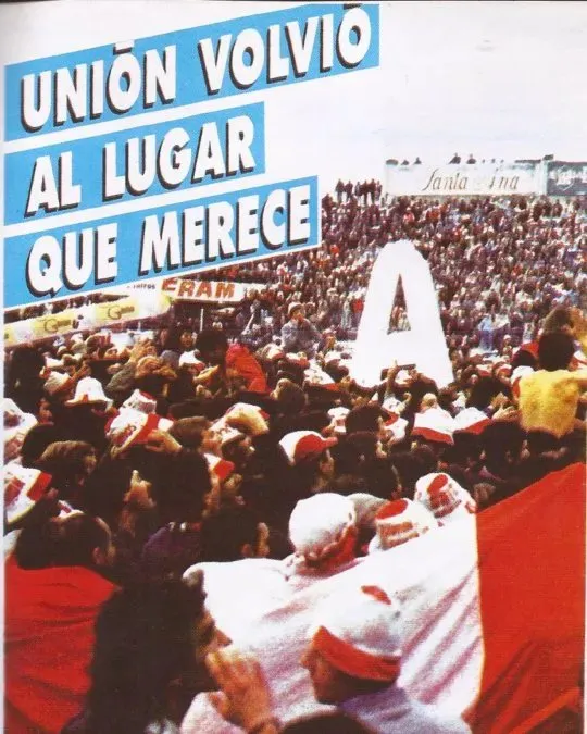 La Revista "El Gráfico" muestra los festejos tatengues en el Estadio 15 de Abril.